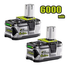 2PACK For RYOBI P108 18V 6.0Ah High Capacity Battery 18Volt Lithium-Ion Battery