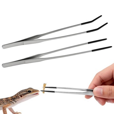 Pinzas para alimentación de reptiles, pinzas extra largas acero inoxidable 10,6''