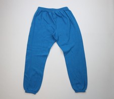Vtg 70s 80s Streetwear Womens L Faded Blank Gusset Sweatpants Joggers Blue USA