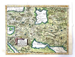 1704 Filippo Cluver antica mappa Persia Armenia Assiria Mesopotamia colorata a mano