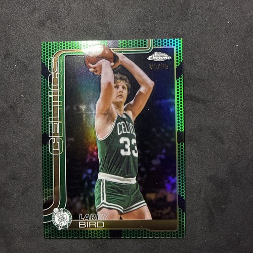 2025-26 Topps Chrome Update 143 Larry Bird Green Basketball Refractor /99 Celtic
