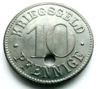 (359) RARE NOTGELD  COIN  10 PFENNIG - CITY  OF HEIDELBERG