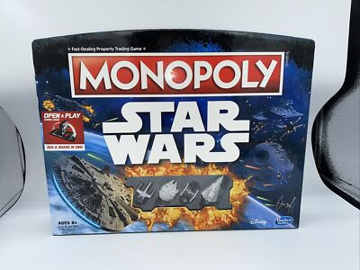 Parker Brothers Monopoly - Star Wars Edition - Open & Play/Box & Board in One 