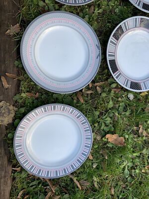 Lot De 6 Assiettes à Dessert Porcelaine Geneviève Lethu – Motif Route De Chandernagor