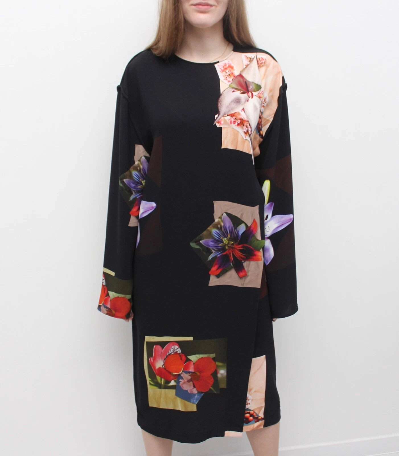 Abito donna ACNE STUDIOS con stampa floreale nero MOLTO RARO 38 ~M 670$