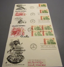 Lot of 5 - 100 Years Intercollegiate Football Commemorative First Day Issue 1969