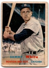 1957 Topps Sammy White Boston Red Sox #163