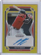 Seth Beer 2021 Panini Prizm Draft Gold Prizm Auto AU-SB, 06/10