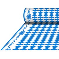 4 Tischdecken Airlaid 25M X 1,18 M Bayrisch Blau Raute Party Oktoberfest Wiesn