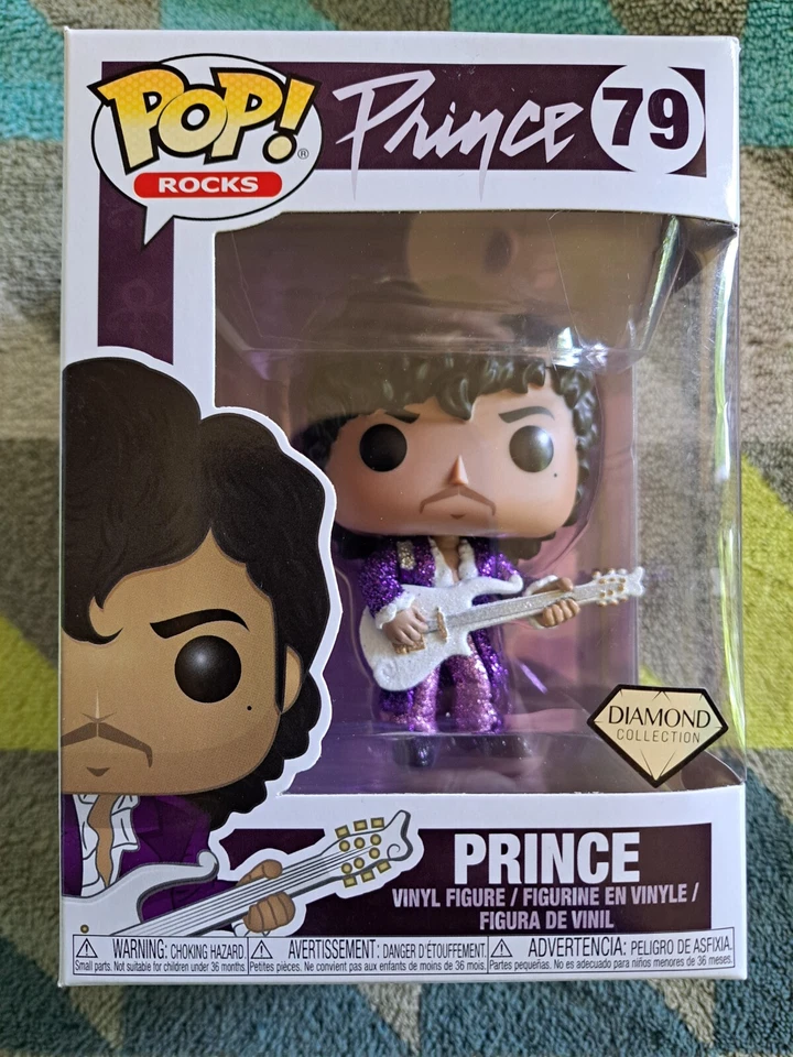 Prince Glitter Pop 79 - Prince Diamond Funko Pop! 2018 abovedado + protector Foto 2 de 4