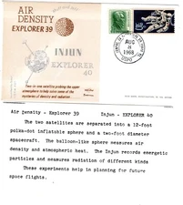 Explorer 40 "Injun" 8 Aug 68 Vandenburg AFB CA Cancel Swanson Cachet
