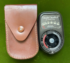 Vintage Weston Master II Cine' Exposure Light Meter Model 736 with leather case