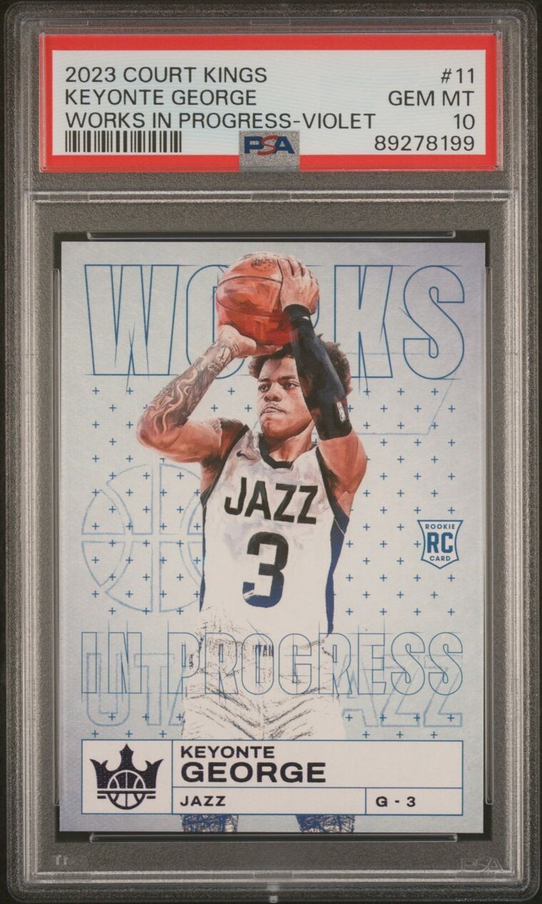 2023 Court Kings #11 Keyonte George Works In Progress Violet RC /49 PSA 10 POP 1