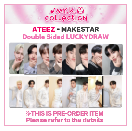 ATEEZ MAKESTAR Double sided Luckydraw WORLD EP.FIN WILL ATEEZ MAKESTAR Double sided Luckydraw WORLD EP.FIN WILL
