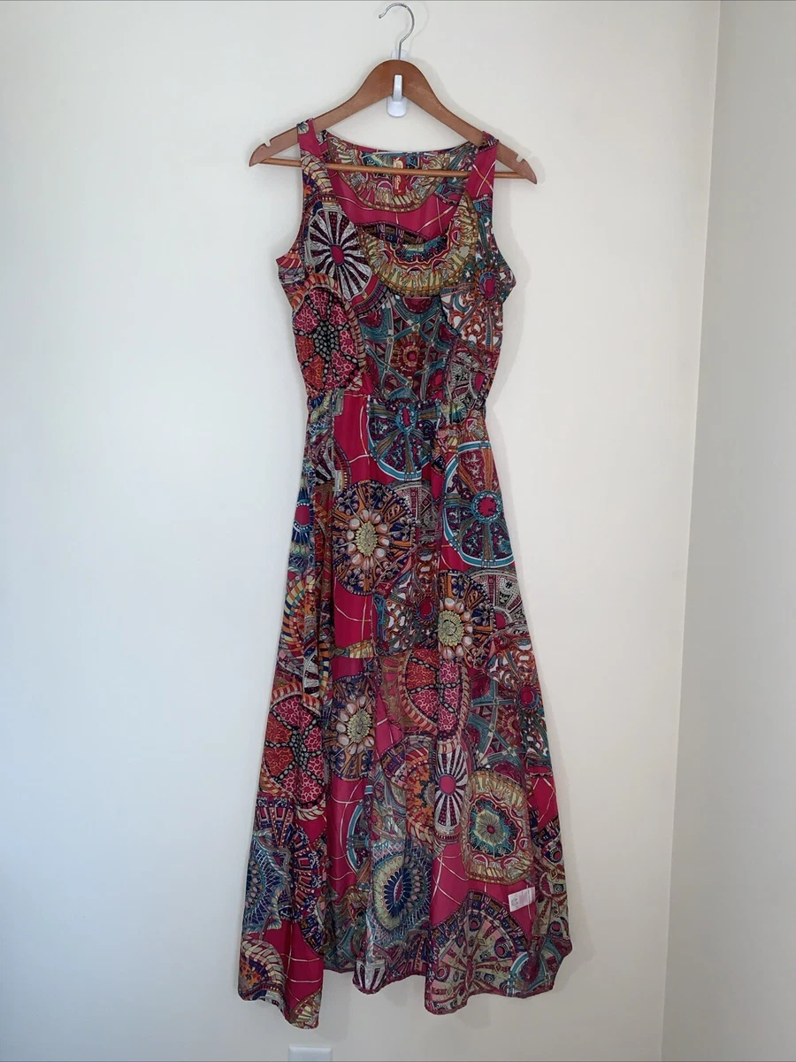 blue maxi dress flowy Women's Blue and White Pattern Maxi Dress-Always Amalfi