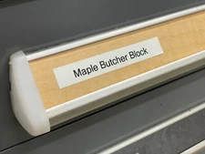 Vidmar Drawer Label Edge Backing Cover Stanley Plastic Maple Wood 22" x 1.25"