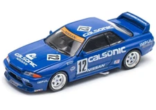 pop 1/64 Die Cast NISSAN SKYLINE R32 GTR Calsonic 1990 JTC Model Car