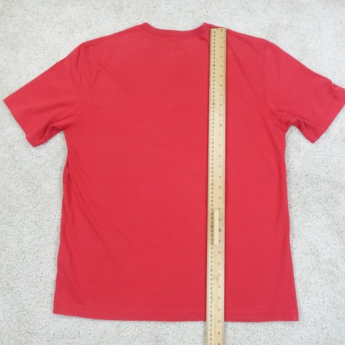 Calvin Klein T Shirt Mens XXL Red V Neck 90s Y2K CK Jeans Logo Graphic Cotton - Picture 9 of 10