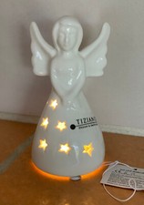 Tiziano Keramik Deko Engel Farina mit LED Licht + Timer     NEU  XX
