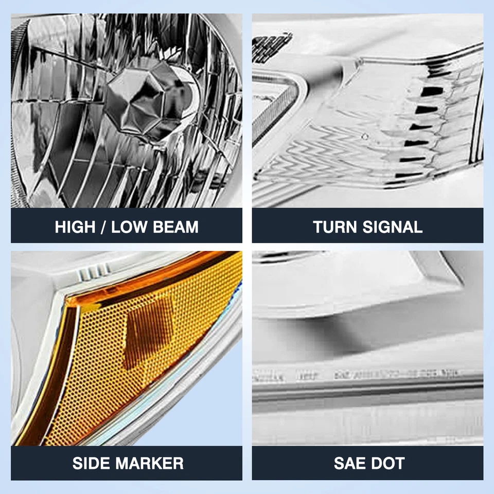 Par de faros esquineros cromados ámbar 4 puertas para Honda CRV CR-V 2012 2013 2014 Foto 3 de 4