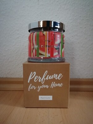 Partylite 3-Docht-Duftwachsglas ''Wassermelone'', NEU & OVP