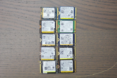 10pcs 2230 NVMe M.2 SSD 512GB   100% Health, Low Hours, Major Brand New Pulls
