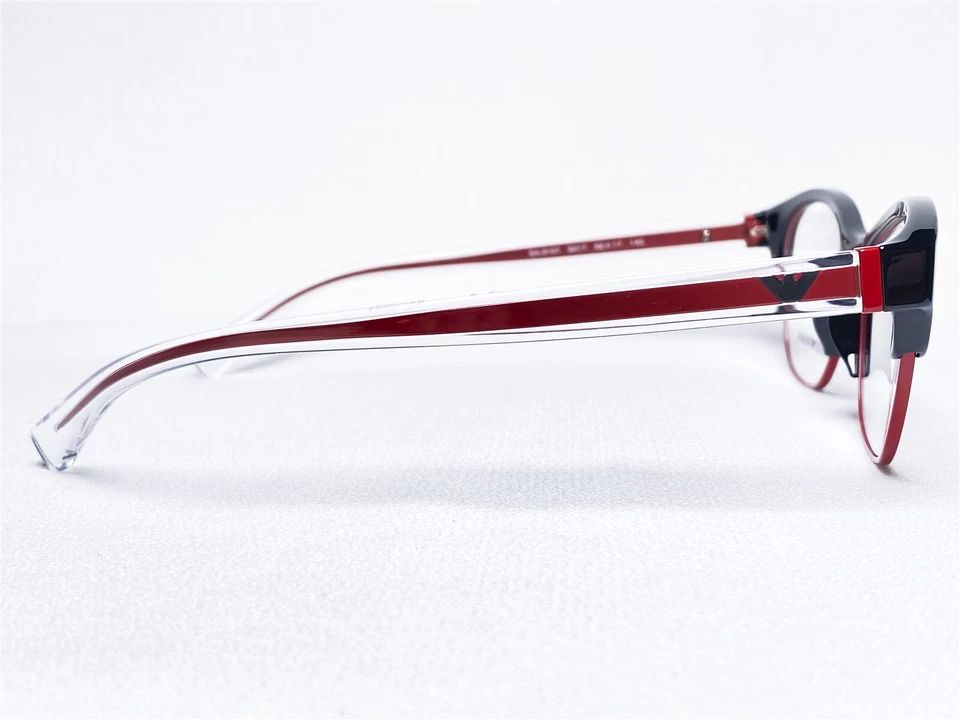 NUEVO Emporio Armani EA3107 5017 Mujer Negro/Rojo Gato Anteojos Monturas 52/17 Foto 3 de 4