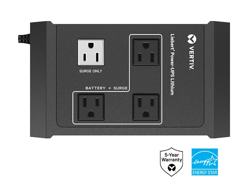 Vertiv Liebert Power-UPS 400VA/240W 120V Lithium-Ion Standby UPS (PUL-400LVT) - Image 3 of 4