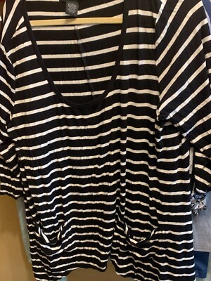 grace elements sz 2x striped new w/o tags rayon blend