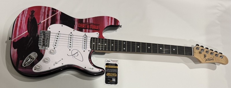 RAY PARK SIGNED CUSTOM STAR WARS DARTH MAUL ELECTRIC GUITAR  JSA COA