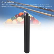 Pool Cue Extender with Rubber Bumper 8 Inch Aluminium Pool Cue End Extension