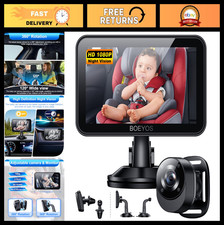 4.3" HD Baby Car Mirror  Camera - Rear Facing Monitor with Night Vision, Adjust