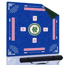 Mahjong Mat with Rules, Non-Slip Noise Reduction Gaming Mat 31.5 31.5 Inch