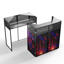 Portable DJ Booth Table with Triangular Top 40" x 20" - Panel