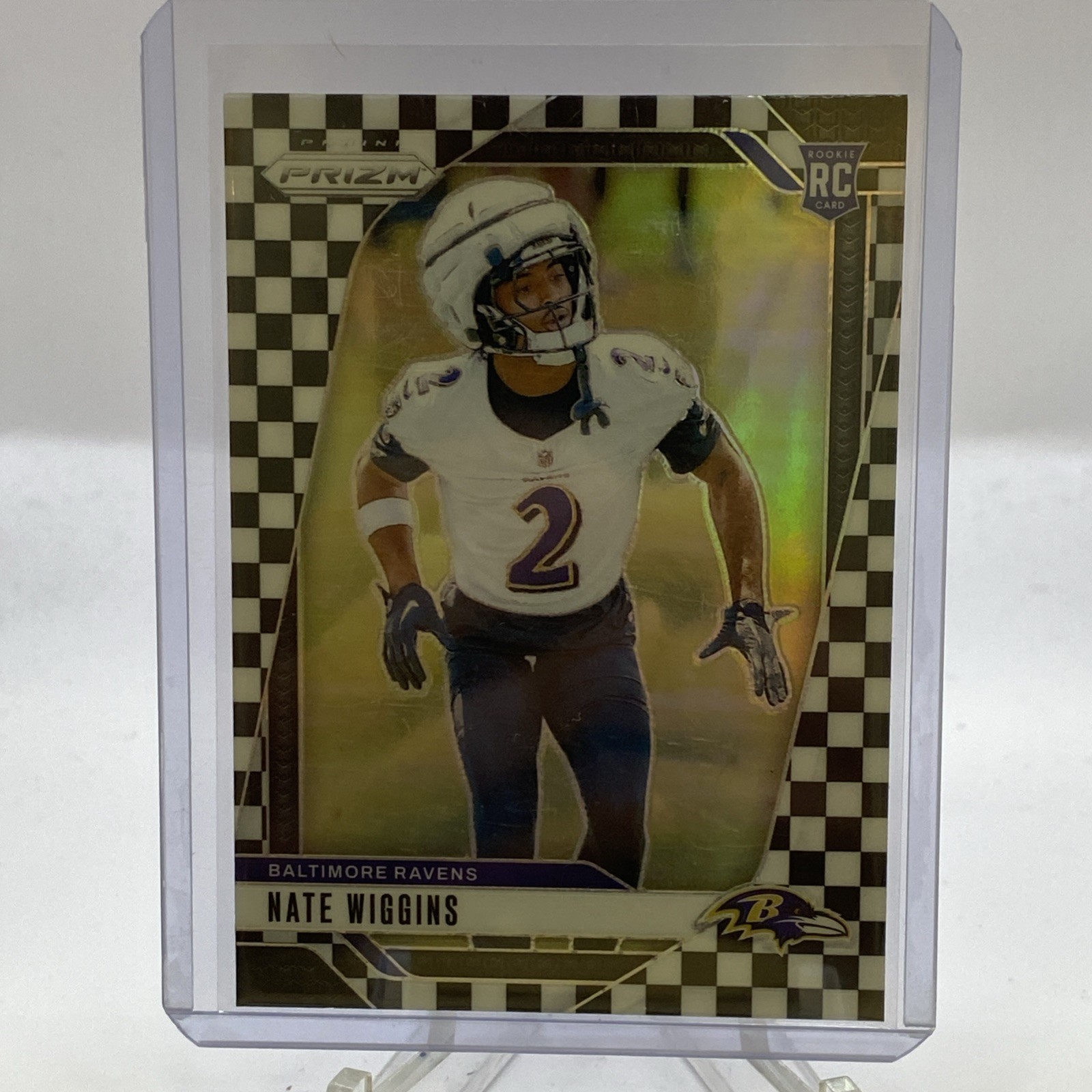 🔥 2024 Prizm - Nate Wiggins #380 Black & White Checkerboard SP Prizm (RC)