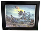 Lg Size Framed Civil War Print, Mort Kunstler COURAGE IN BLUE 20TH Maine Troops