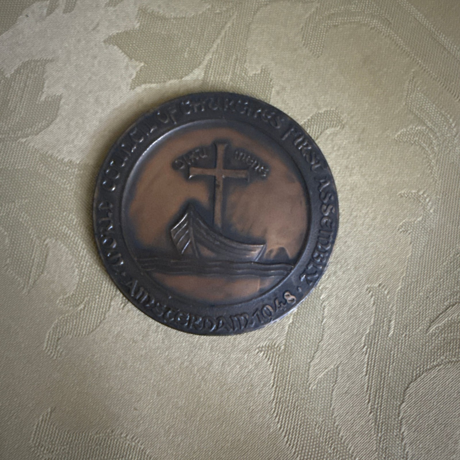 1948 World Council of Churches Oikumene Second Assembly Bronze Medal