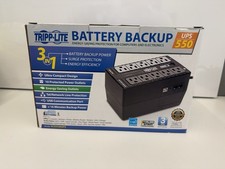 TRIPP-LITE UPS 550 ECO550UPS Battery Backup Surge Protector - Complete In Box