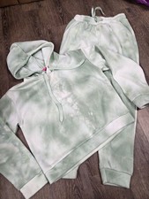 LOTUS ACTIVE BY SEVEN Women's Light Green Hoodie Jogger Pants Sweat Set Medium