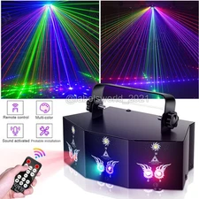 9-Eye Laser Projector RGB DMX Strobe Stage Light LED Bar DJ Disco Party Lighting