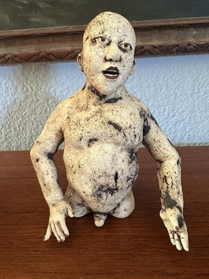 Johannette Rowley Sculpture Mysterious Pottery Art Oddity Creepy