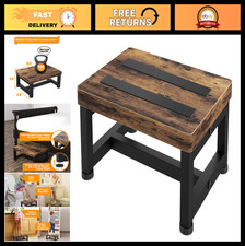Heavy Duty Wooden Step Stool for Adults Kids, Non-Slip Rubber Feet, 500-LBS Ca