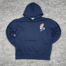 Super Mario Boy  s Navy Hoodie Size 10/12