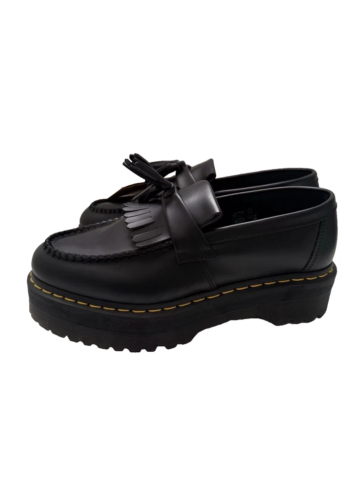 NWOB Doc Martens Black Leather Adrian Quad Tassel Loafers Men's 9/ Wns 10 - Image 2 of 4