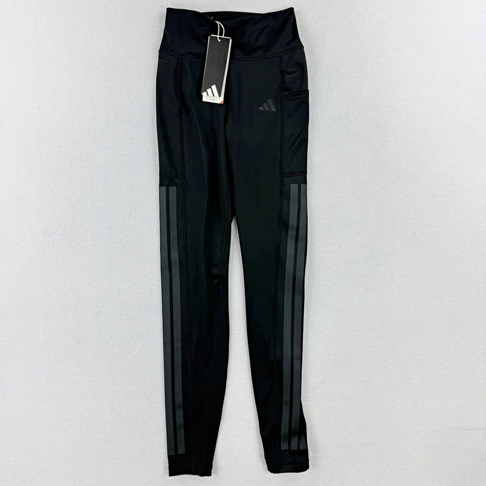 ADIDAS Optime 3 полоски полнометражный леггинсы размер S женщин черный JI8762, новый - Изображение 2 из 4