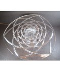 Block Glass Northwinds Polish Crystal Clear Cake Stand Plate 12*12*12 Triangular — photo 3
