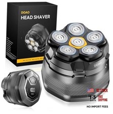 Head Shavers for Bald Men, IPX7 Waterproof, 6D Magnetic Self-Sharpening Gray