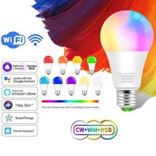 AC 220V Tuya Smart Wifi LED Light Bulb E27 10W 15W 20W Alexa & Google Home Enabl