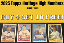 2025 Topps Heritage High Numbers #501-700 You Pick Complete Your Set