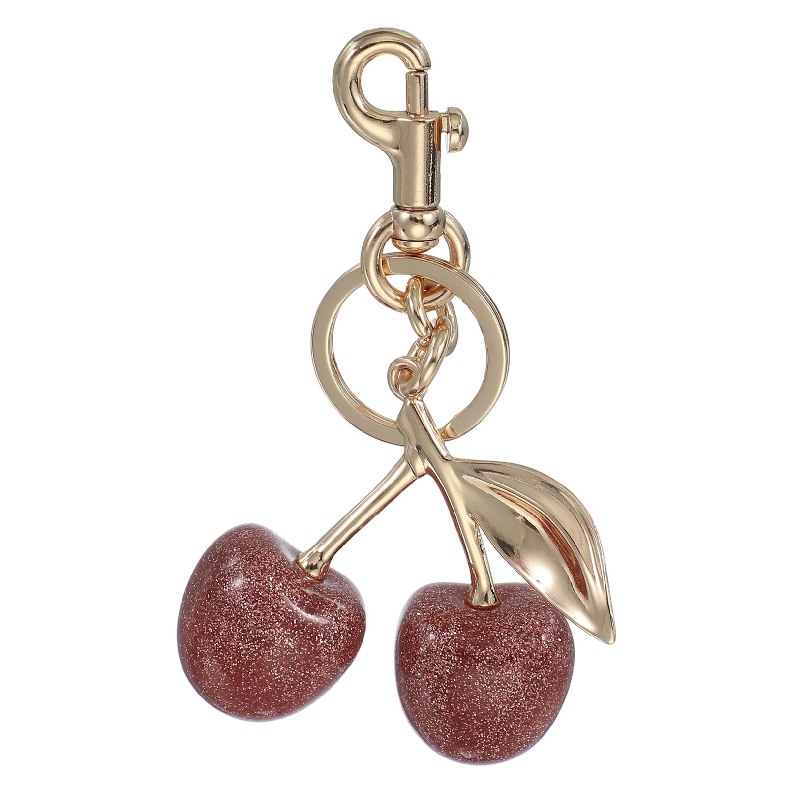 Cherry Keychain for Women Bag Purse Charm with Keyring Clip 